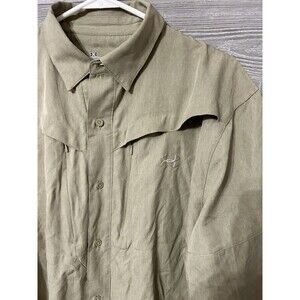 Under Armour 1235474 Ventilated Woven Shirt Beige Sz Large L‎ Brown Tan Outdoor